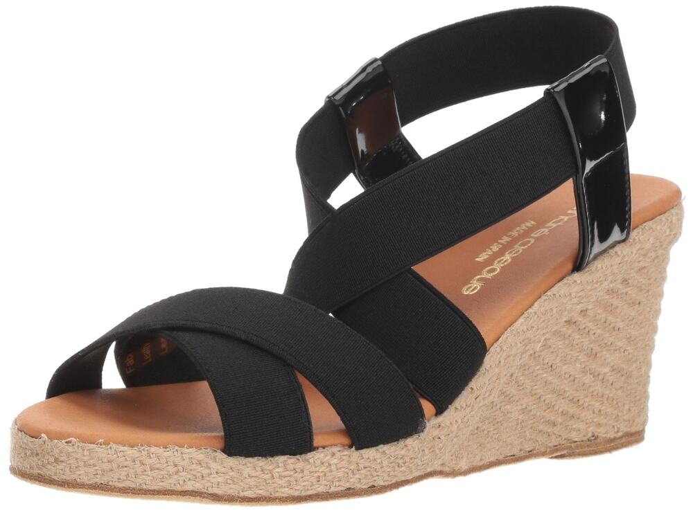 ANDRÉ ASSOUS WOMEN'S DALMIRA SANDAL, BLACK, 9 M US